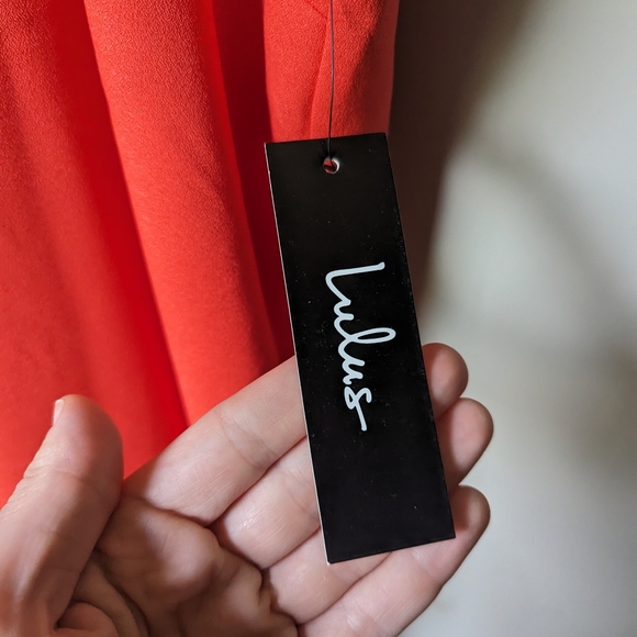 Lulu's Endlessly Endearing Mini Dress - Scarlet red - medium - New with tags NWT - Picture 5 of 8